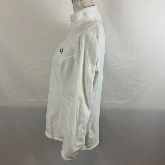 The North Face Fleece Pullover Women's L White Long Sleeve Quarter Zip - Picture 7 of 13